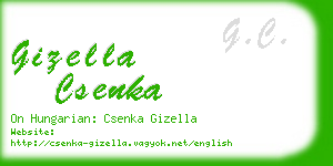 gizella csenka business card